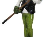 Bow Tie Billiards Pro Green Toad Frog Applying Chalk to Pool Cue Tip Fig... - $22.99