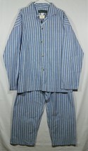 Bert Pulitzer NOS NWT Size XL Long Sleeve Pajama Set Top Bottom Blue Stripes - £23.91 GBP