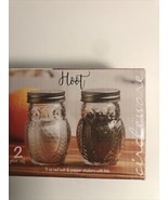 Circleware HOOT 2 PIECE SET 5 OZ OWL SALT AND PEPPER SHAKERS WITH LIDS B... - $9.75