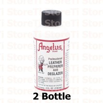 2 Bottle Angelus Professional Leather Preparer And Deglazer In 4 Fl. Oz. - £9.34 GBP