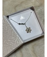 DISNEY TWO TONE SNOWFLAKE NECKLACE SILVER PLATED NEW - £19.50 GBP