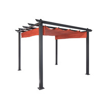 9 ft. 8 in. x 9 ft. 8 in. Aurora Aluminum Pergola with Canopy Shades Ter... - $23,948.69 MXN