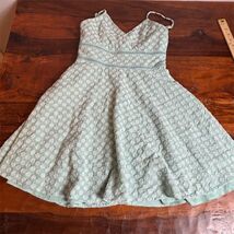 Trixxi Women's S Green Floral Fit &amp; Flare Knee Length Dress Sleeveless - $24.75