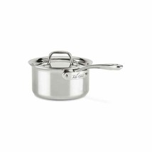 All-Clad Stainless Steel  Compact Tri-Ply Bonded 2-qt Sauce Pan with Lid - £67.46 GBP