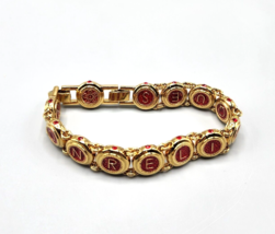 Camrose & Kross Jackie Kennedy Non Relinquam Non Relinques Bracelet Gold Red - $48.19