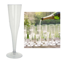 48 Disposable Wine Glasses Plastic Champagne Flutes Mimosa Cups Party De... - $53.53