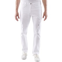 Lazer Mens Slim Fit Mid Rise Denim Slim Jeans, WHITE, 31 X 32 - £26.02 GBP