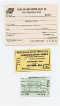 Chicago North Western Railway Pass Signature Slip Identification Check P... - $9.98