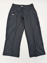 Under Armour Wide Leg Capri Leggings Women&#39;s Size XS Black Stretchy Yoga... - $19.20