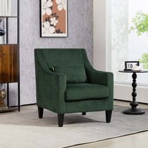 Modern Accent Chair Upholstered Armchair Emerald Corduroy - $9,261.20 MXN