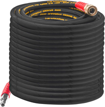 Hourleey 50FT Pressure Washer Hose with 3/8 Inch Quick Connect, High Ten... - £65.53 GBP