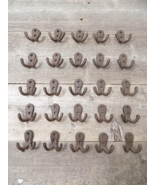 100 Cast Iron Hooks Lot of 100 Small Hangers Coat Hat Craft Restoration ... - £55.07 GBP