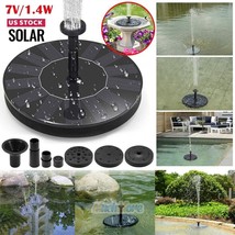 Solar Powered Floating Bird Bath Water Fountain Pump Garden Pond Pool Outdoor US - £32.16 GBP