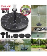 Solar Powered Floating Bird Bath Water Fountain Pump Garden Pond Pool Ou... - £31.69 GBP