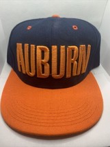 Auburn Tigers Adjustable Snap Back Baseball Style Cap Hat Block Logo All Caps - £23.18 GBP