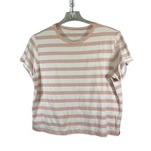 Free Assembly Womens Size XL Pink Striped Cropped Top - £8.71 GBP