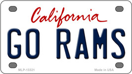 Go Rams California Novelty Mini Metal License Plate Tag - £11.95 GBP