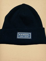 Kangol London New York Men&#39;s Pull On Knit Beanie Black &amp; Gold Patch Born British - £14.63 GBP