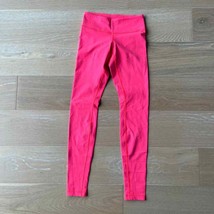 Lululemon Wunder Under Leggings Full-On Luon Electric Coral sz 4 - £34.79 GBP