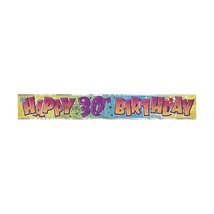 12ft Foil Happy 30th Birthday Banner  - $8.00