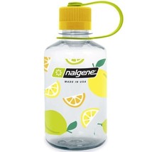 Nalgene Sustain 16oz Narrow Mouth Bottle (Lemon) Recycled Reusable Clear Citrus - £12.25 GBP