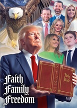 Trump 2024 faith family freedom cross stitch pattern thumb200