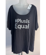 Lane Bryant 26/28 Black Tee Plus Is Equal NWT - $308.54 MXN