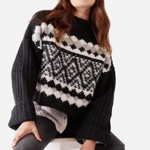 NWT Free People Alpine Pullover Sweater in Black Size S - £65.70 GBP
