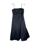 David’s Bridal Black Spaghetti Strap Dress Wedding Prom Sz 10 - $33.66