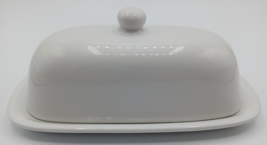 Corning Ware White Covered Butter Dish Tableware Ceramic Casual China - £13.37 GBP