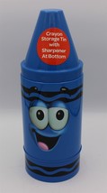 Crayola - Crayon Storage Tin With Sharpener At The Bottom - Blue 9&quot;x3.25&quot; - $9.49