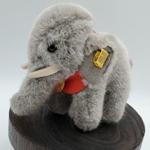 Vintage Original Steiff GERMANY Stuffed Elephant JUMBO 1450/12  5 1/2" X 5" - £62.87 GBP