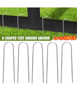10 Heavy Duty Trampoline U-Shaped Metal Wind Stake Goal Peg Tent Ground ... - $12.42 CAD