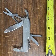 Stainless Steel Multi-Tool Folding Pocket Knife with Scissors and Corkscrew - $19.79