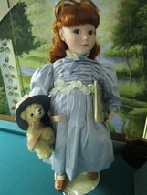 Danbury Mint Jan Hagara Original Doll Adell With Her Bear New 20&quot; - £135.28 GBP