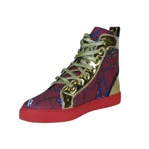 Mens High Top Shoes FIESSO by AURELIO GARCIA Chain Medusa Celebrity 2421 Red image 4