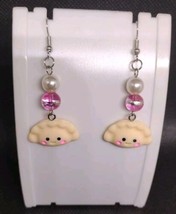 Cute Pearl and Resin Dumpling Dangle Earrings - £2.59 GBP