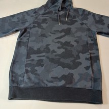 ALL IN MOTION Men's Cotton Blend Blue Camoflauge Hooded Pullover Sweatshirt Sz S image 7