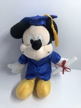 Disney Mickey Mouse Plush Blue Graduation Cap and Gown Diploma - £6.28 GBP