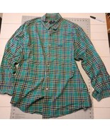 Vtg Xl Green Checked Buttondown Long Sleeve Chaps By Ralph Lauren  - €24,29 EUR