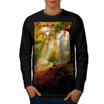 Forest Tree Autumn Nature Tee Late Fall Men Long Sleeve T-shirt - £12.01 GBP