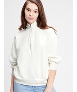 Gap Mockneck Sweatshirt Sweater Top Athleisure 1/2 Zip Cotton Blend NEW ... - $47.16 CAD