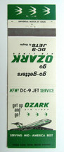Ozark Air Lines DC-9 Jets by Douglas 20 Strike Matchbook Cover Mid-America  - £1.37 GBP