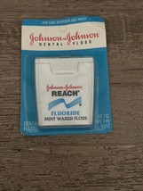 Johnson &amp; Johnson Reach Mint Dental Floss Vtg 1996 NEW In Pk Fluoride 50 Yd - £17.58 GBP