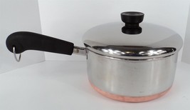 Vintage Revere Ware 2 Qt Copper Bottom Saucepan w/ Lid - No Stamp - $25.04