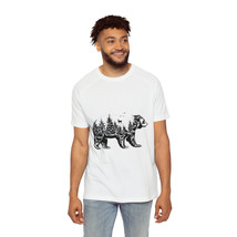 Nature Lovers Raglan T-Shirt: Bear &amp; Deer Forest Print - £28.81 GBP+