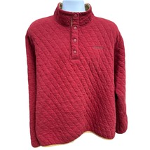 ORVIS Pullover XXL 1/4 Snap Quilted Outdoors Trout Bum Mock Neck RED  Men - $43.69