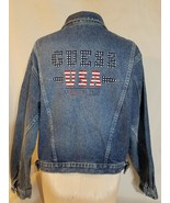 Vintage GUESS by Georges Marciano Made USA  Denim Jean Jacket 90&#39;s Sz me... - $1,862.86 MXN