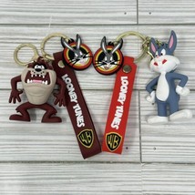 Looney Tunes Bugs Bunny Tazmanian Devil Rubber Metal Keychains Lot - £10.27 GBP