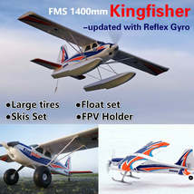 FMS 1400mm Kingfisher Trainer Beginner Water Sea Snow Plane With Flaps Floats Sk - £313.68 GBP